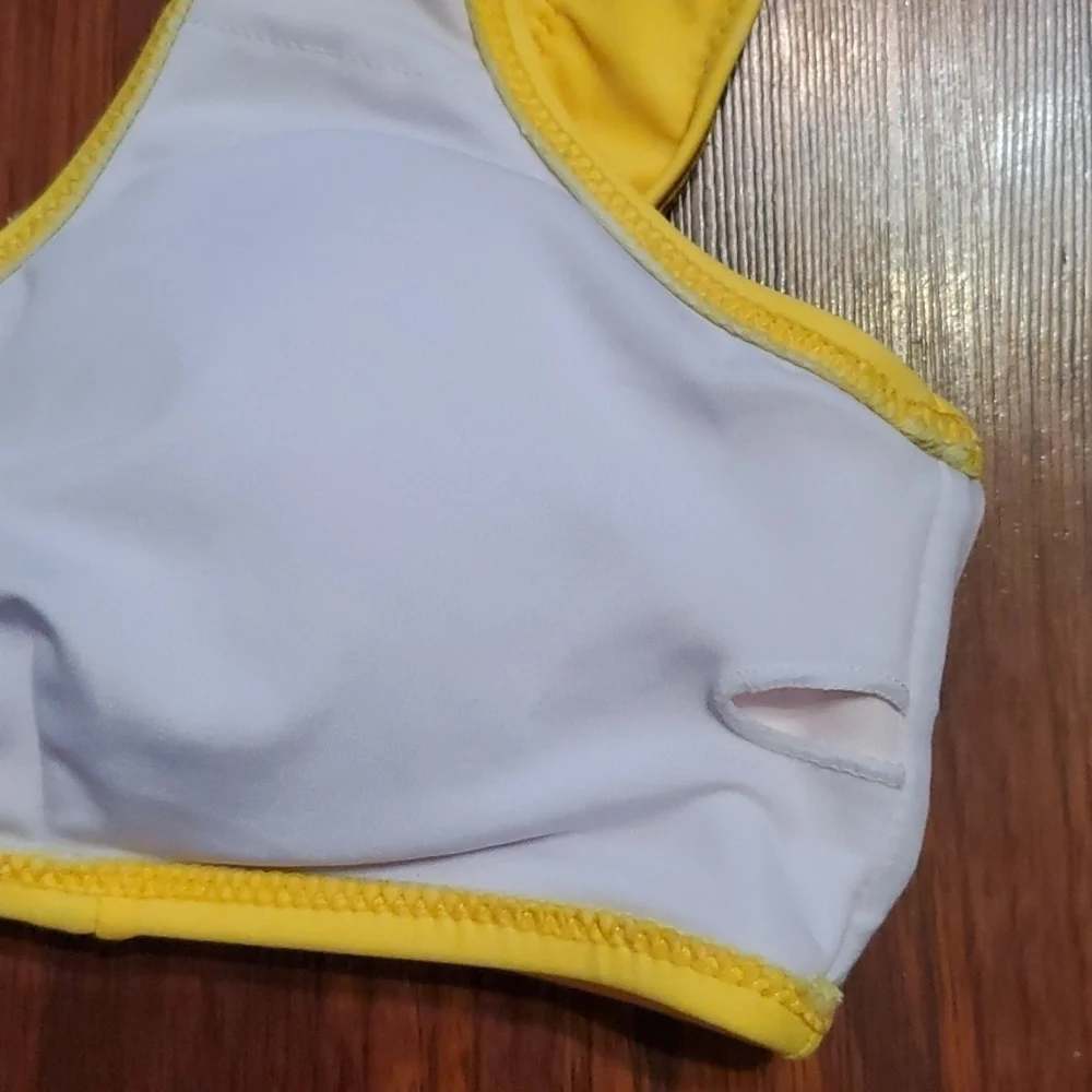 Bikini Top Womens Size XS Yellow Swimsuit